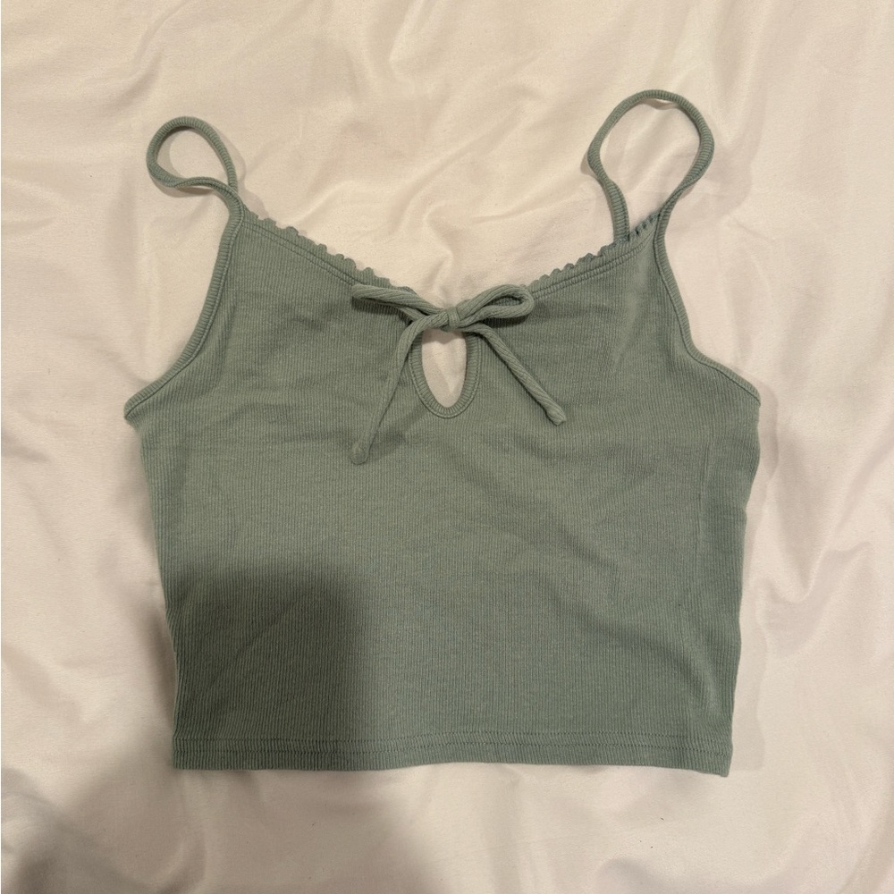 Sage Green Crop Top